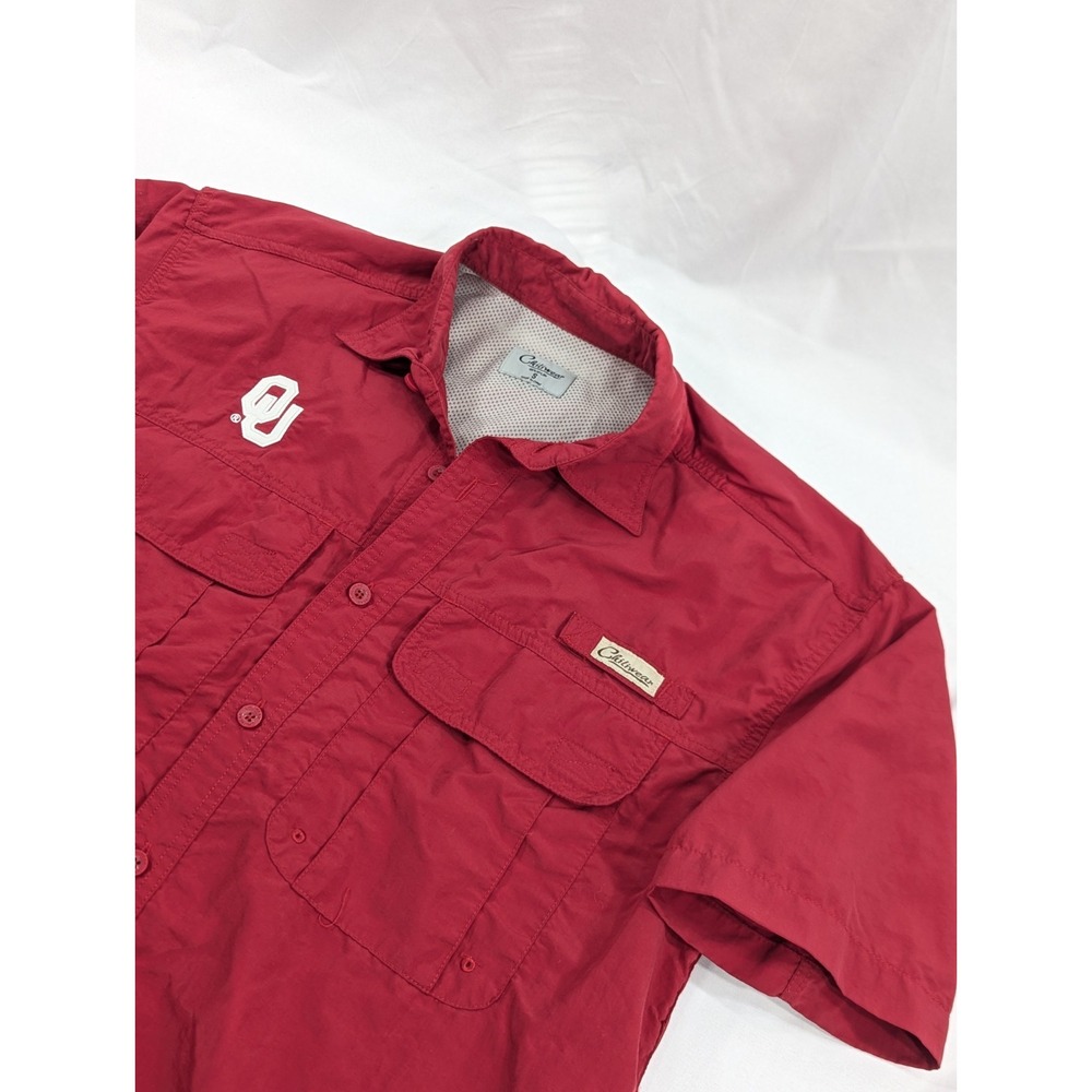 Chiliwear Fishing Shirt Oklahoma Sooners Red Lightweight Performance‎ Small